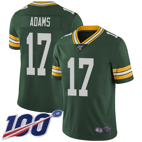 Green Bay Packers Limited Green Men #17 Adams Davante Home Jersey Nike NFL 100th Season Vapor Untouchable->youth nfl jersey->Youth Jersey